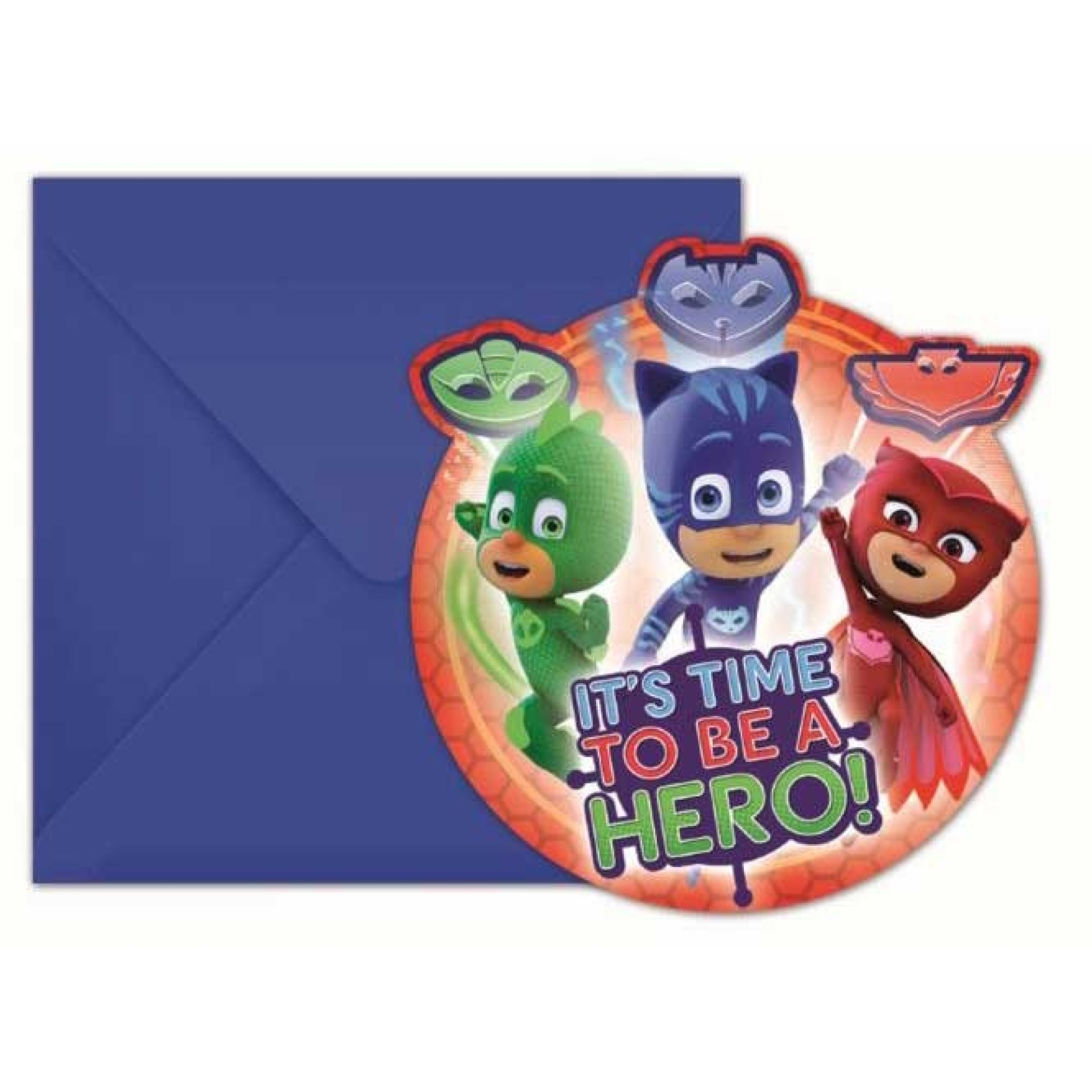 Convites PJ Masks 6un