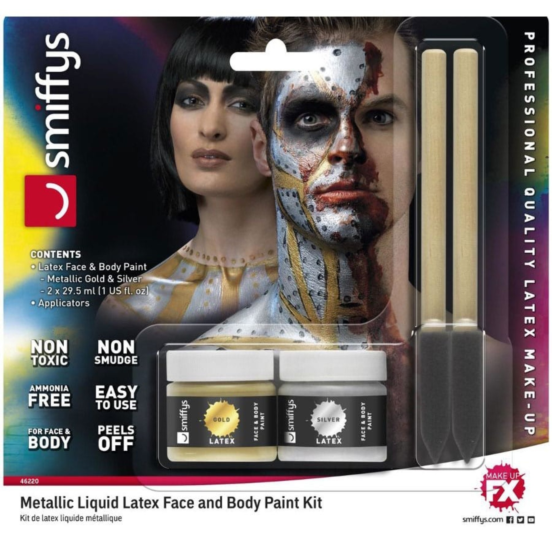 Kit Latex Metálico Ouro/Prata