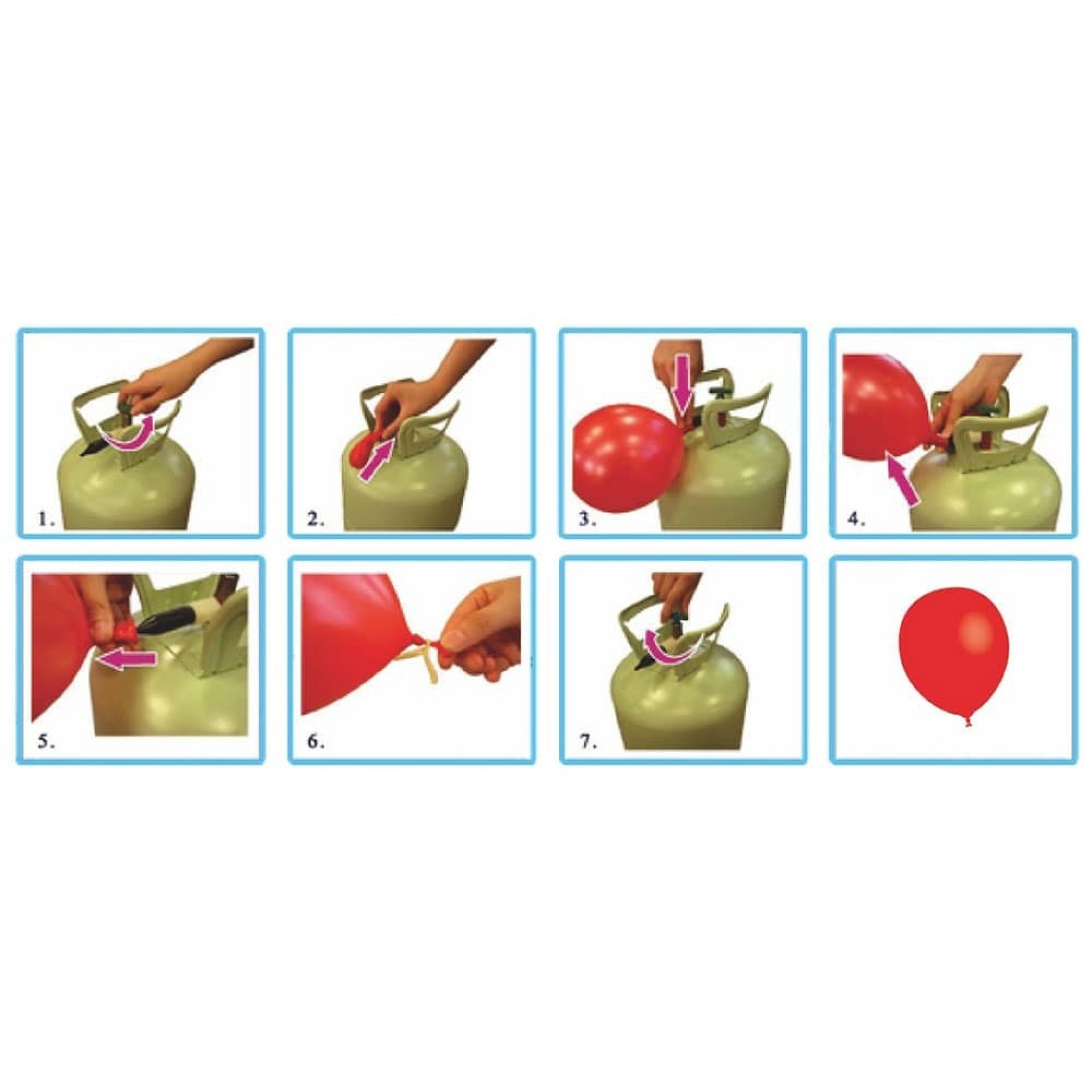 Botija de Hélio descartável 50 Balões