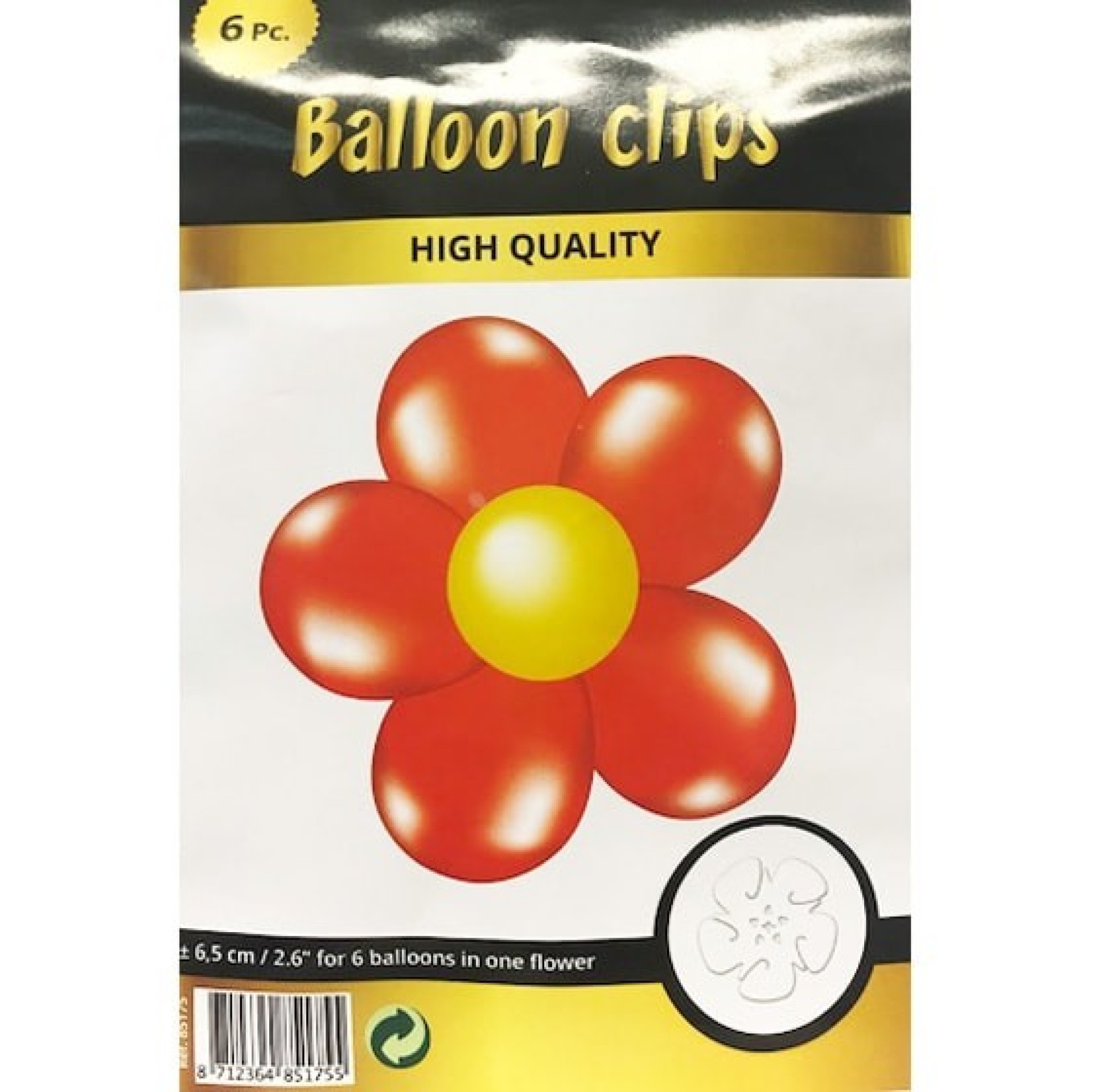 Clips Flor de Balões 6 unid