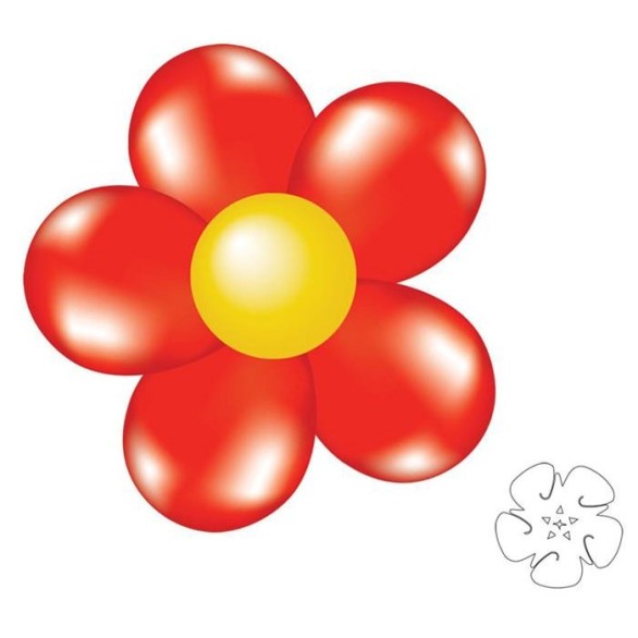 Clips Flor de Balões 6 unid