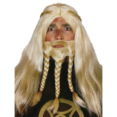 Peruca Viking com Barba