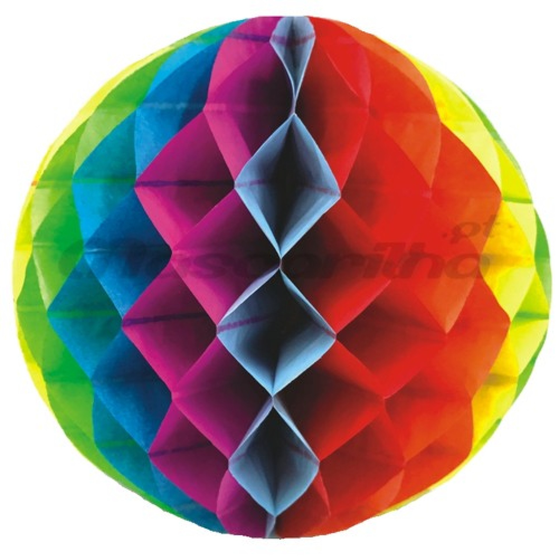 Balão Papel Colorido Favos 20cm