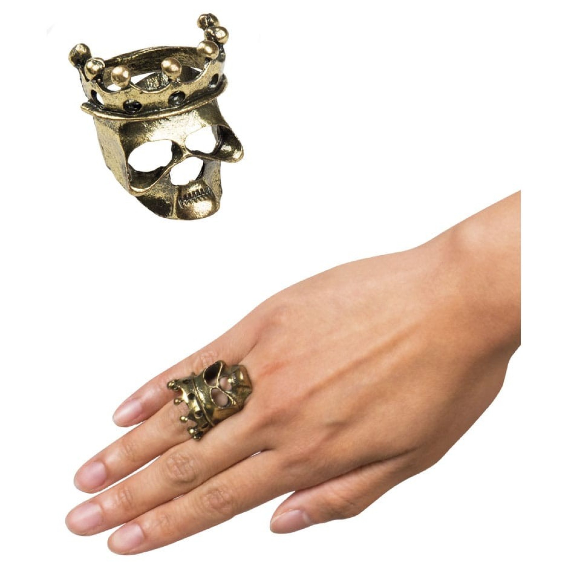 Anel Rei da Caveira Dourada