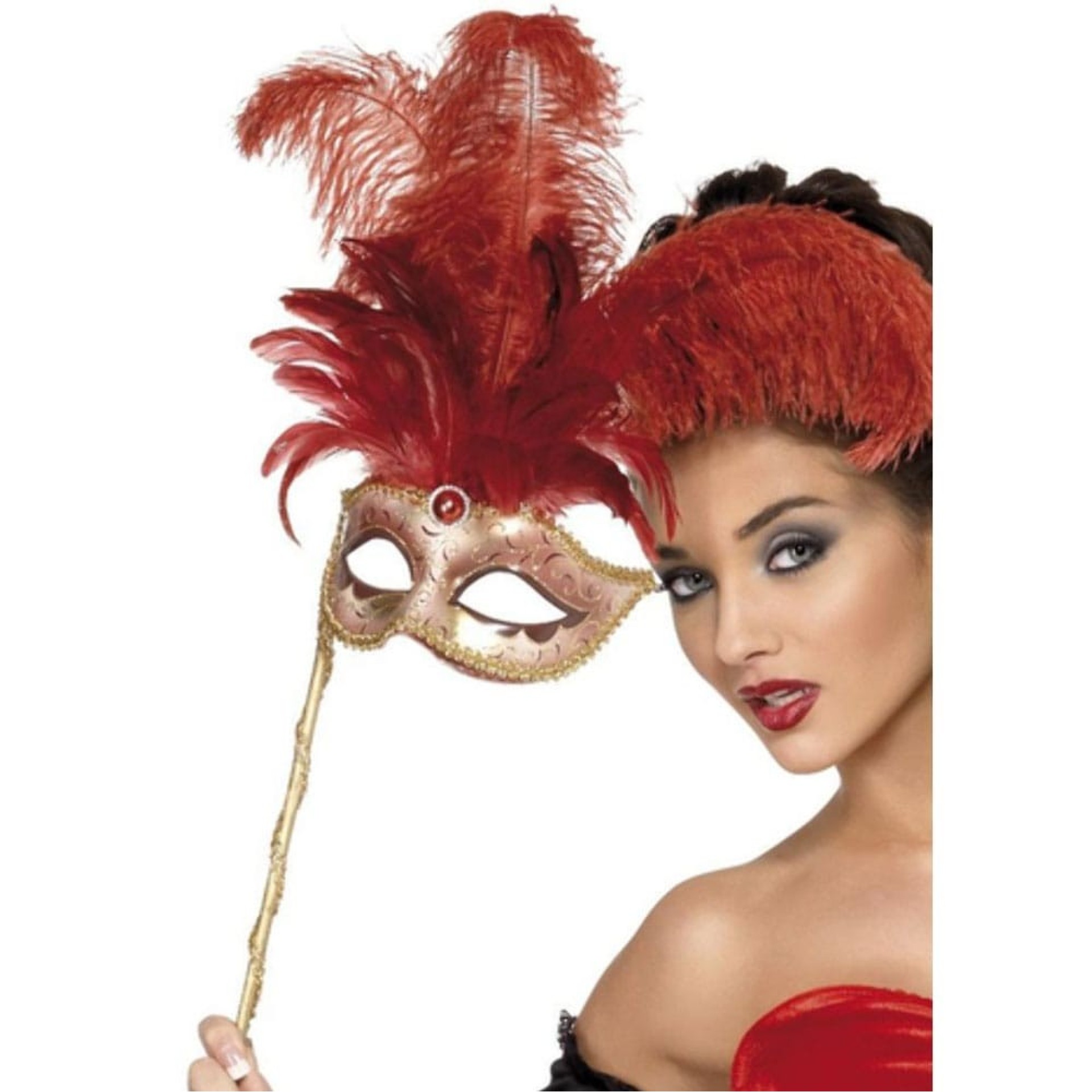 Máscara Red Fantasy de Mão