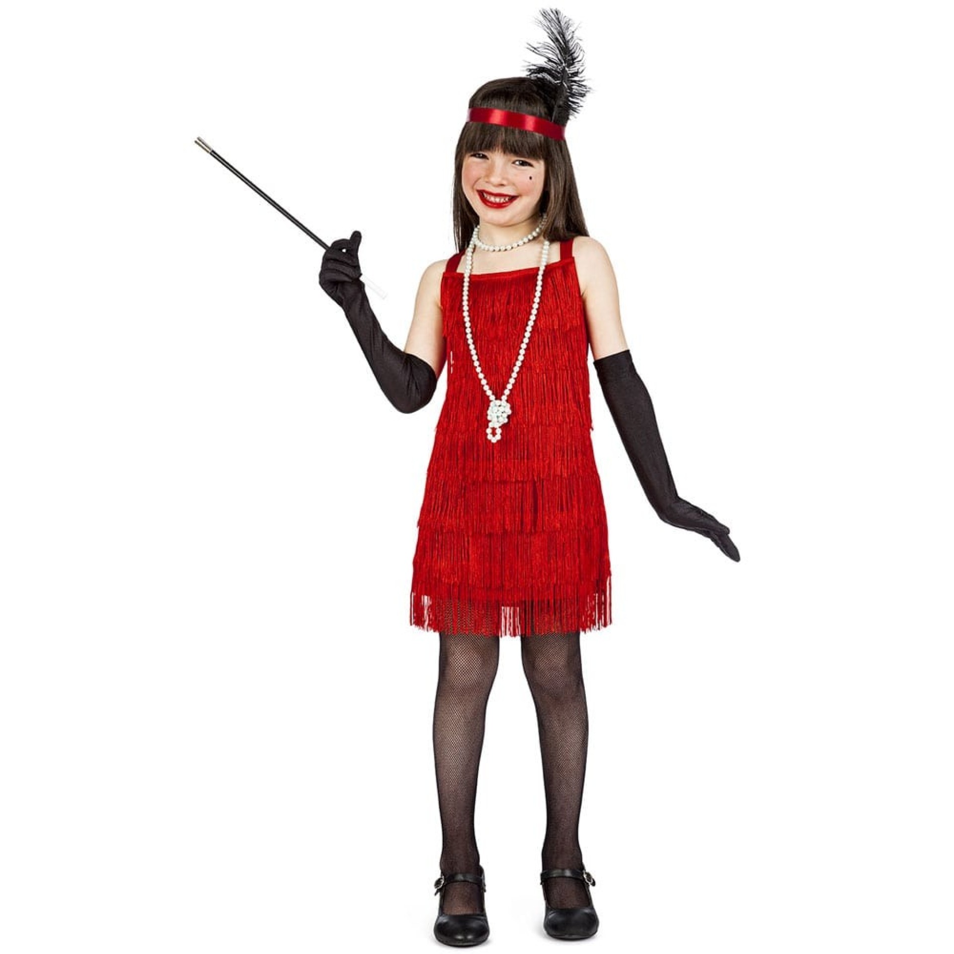 Fato Anos 20 Vermelho Menina