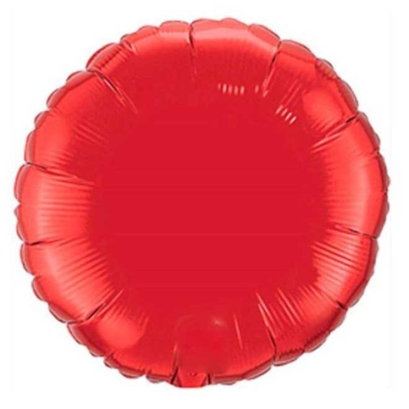 Balo Foil Redondo Vermelho 42cm