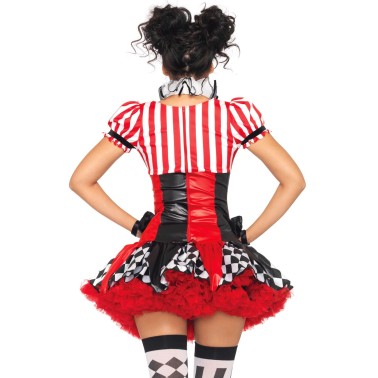 Fato Harlequin Lady Clown Fato Harlequin Lady Clown