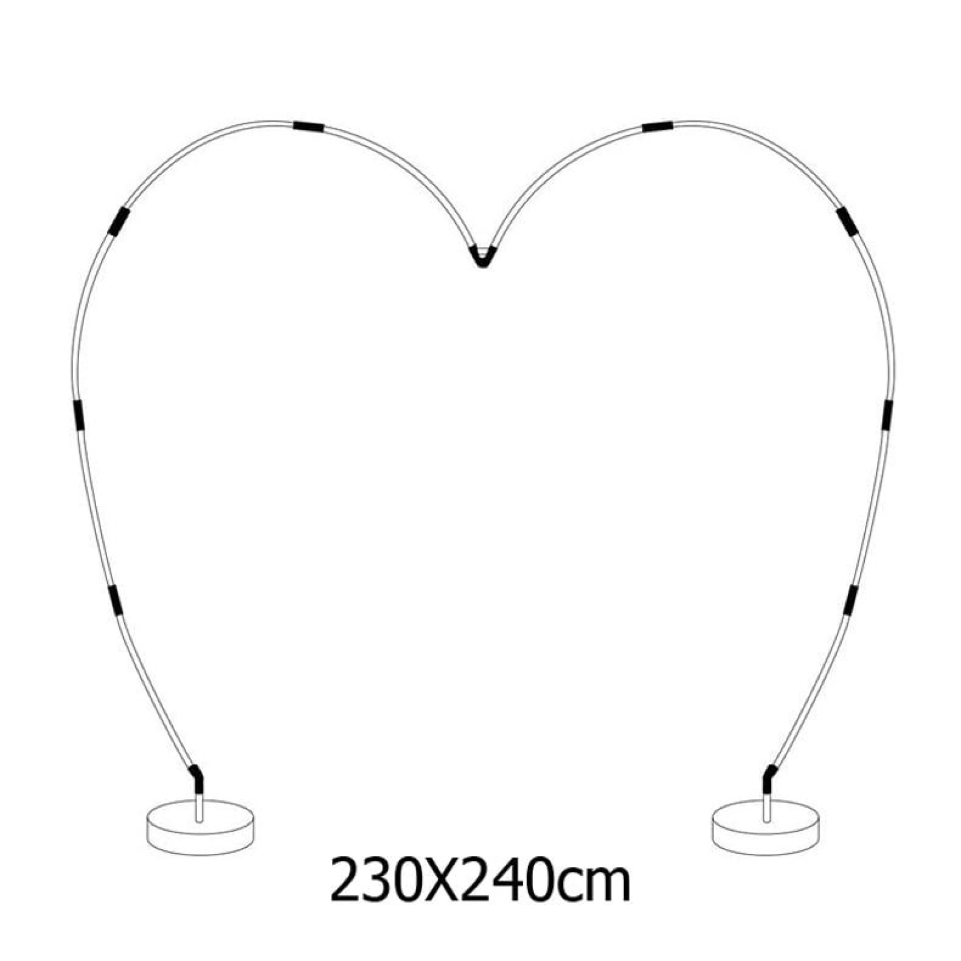 Kit Arco Coração para Balões 2,40m