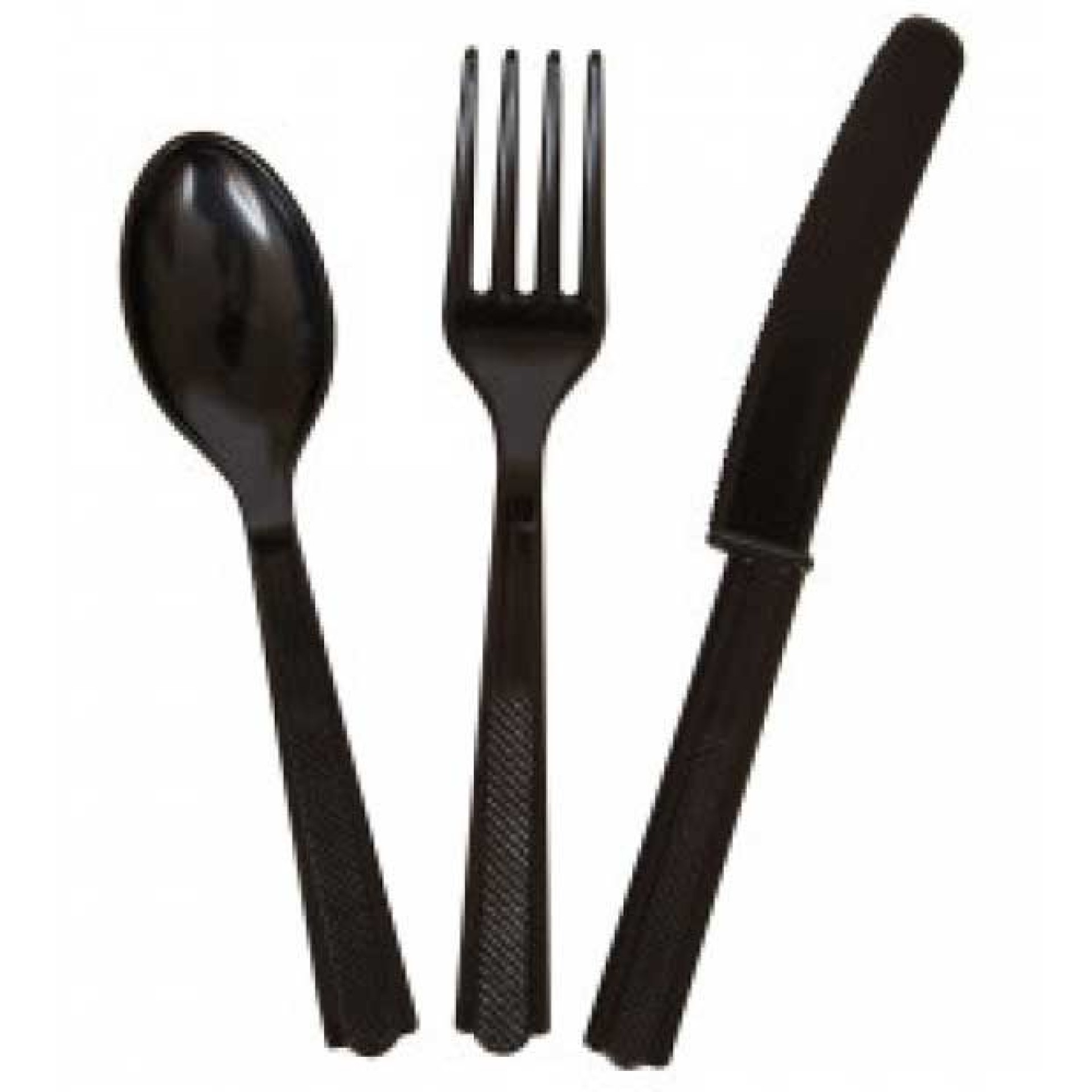 Pack Talheres Reutilizáveis Preto 18 unid