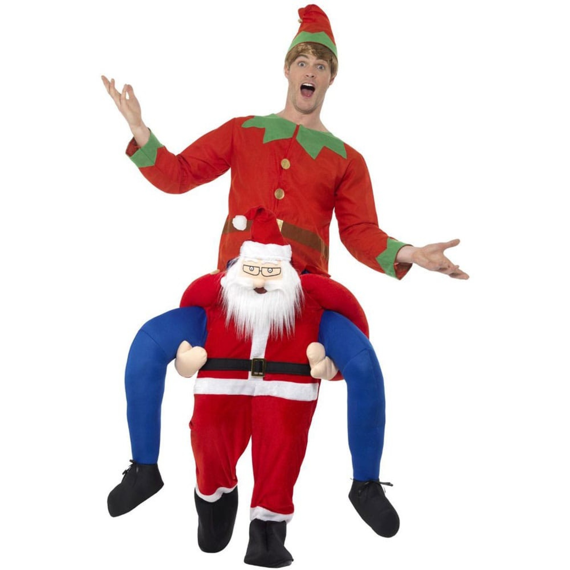 Fato Ás Costas do Pai Natal Ilusão