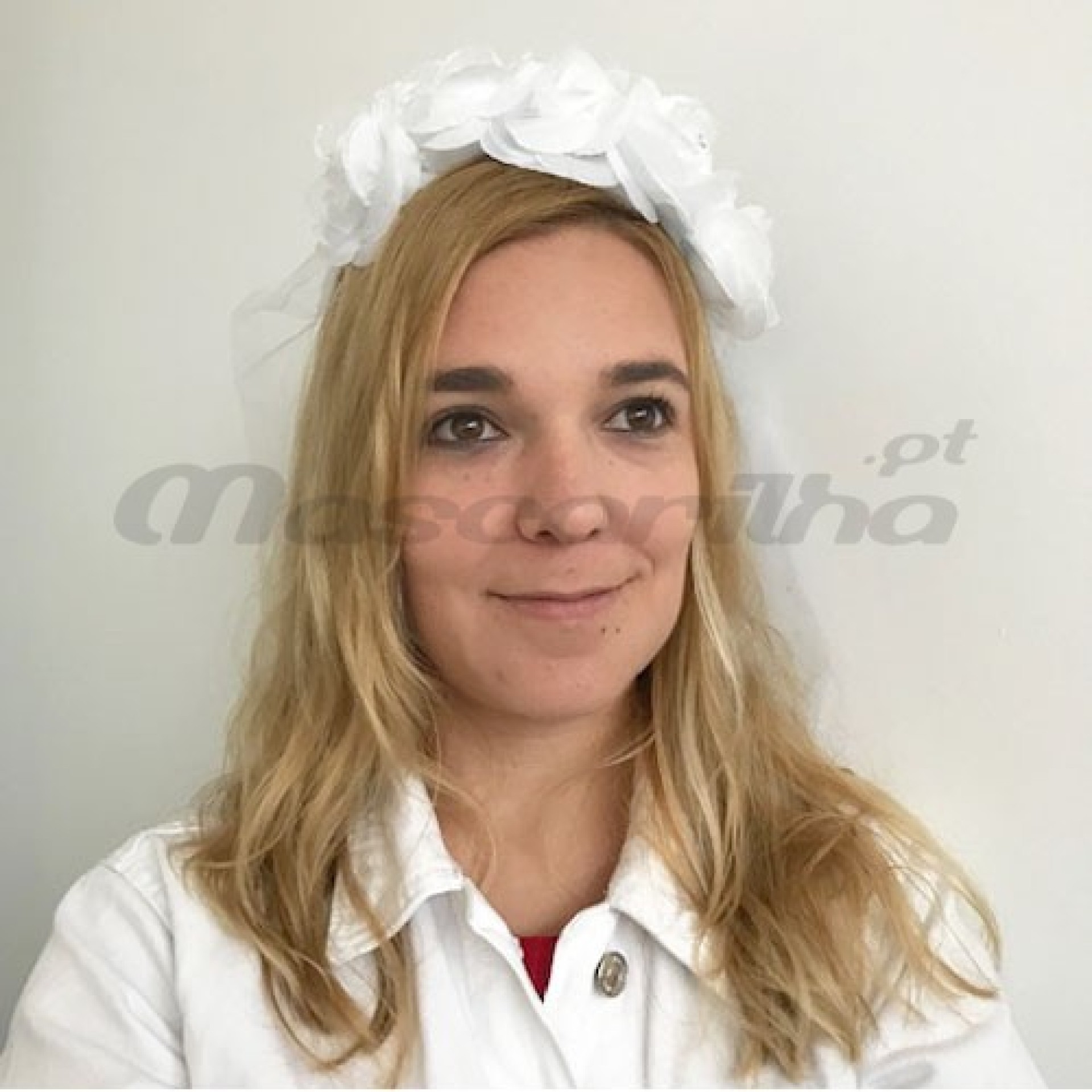 Bandolete Véu de Noiva com Flores