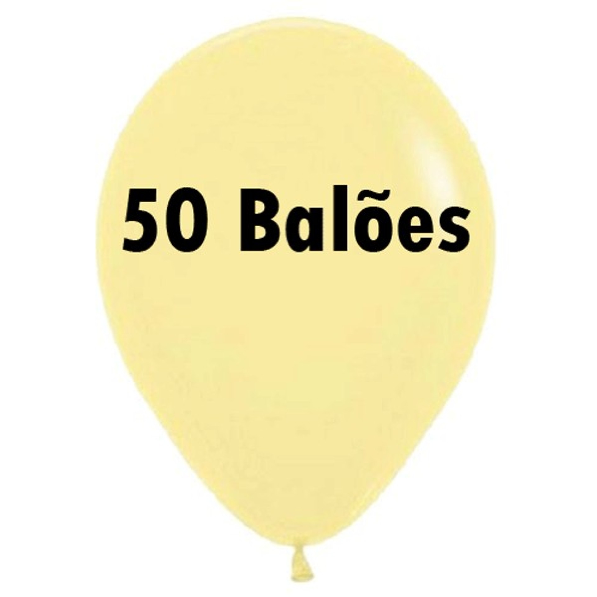 Balão Biodegradável Amarelo Claro Pro.50u