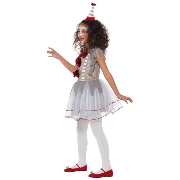 Fato Palhaça Assustadora menina