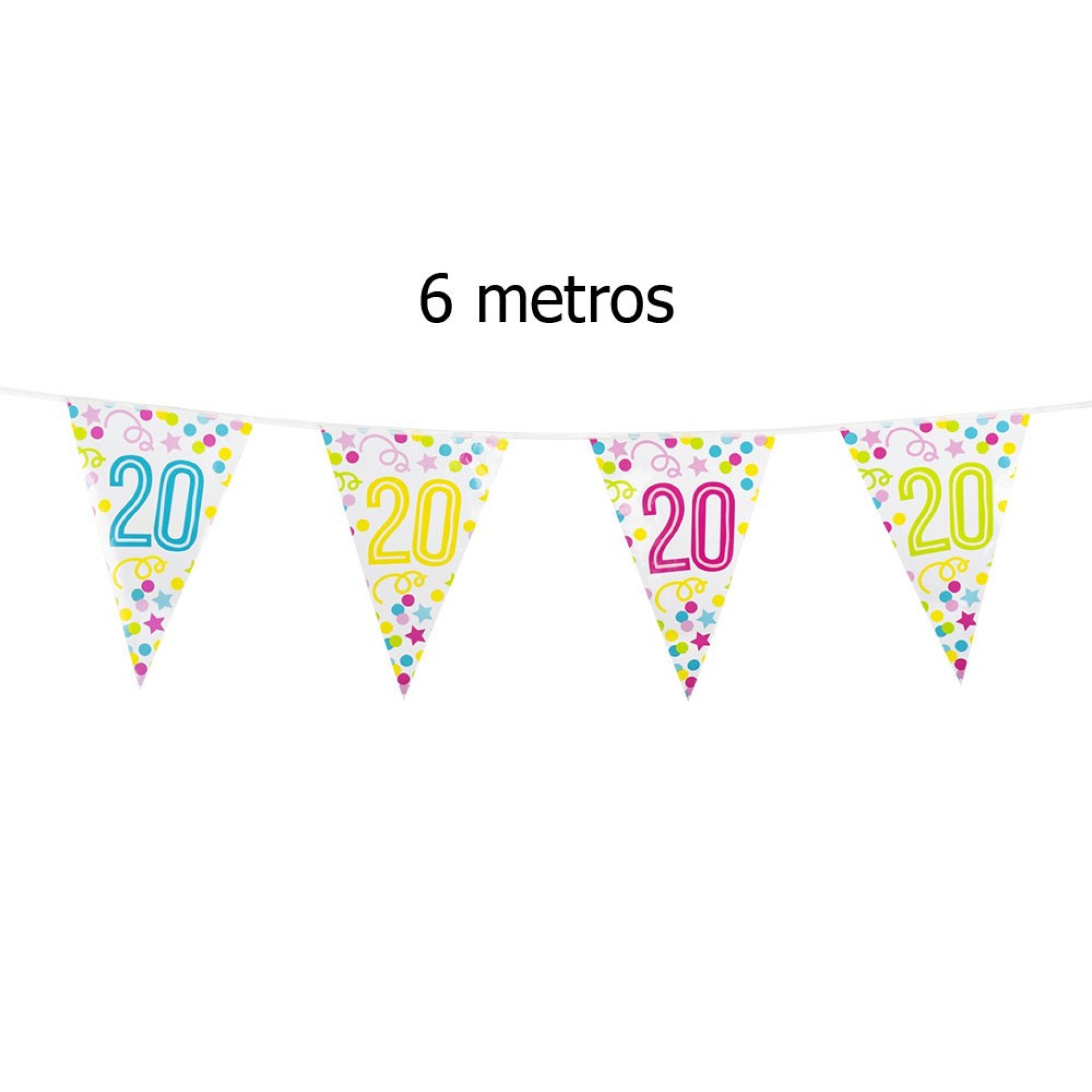 Bandeirolas Confetti 20 anos