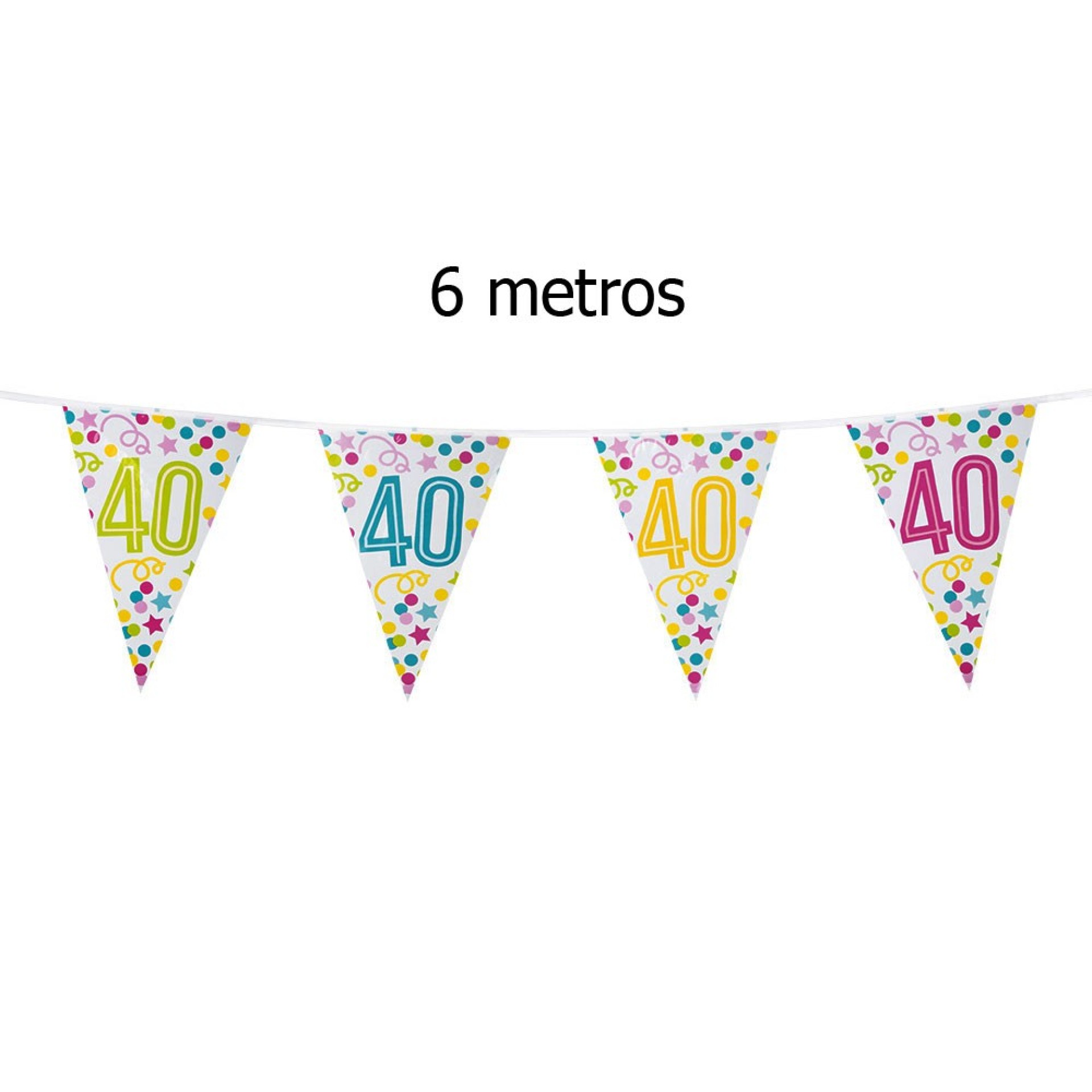 Bandeirolas Confetti 40 anos