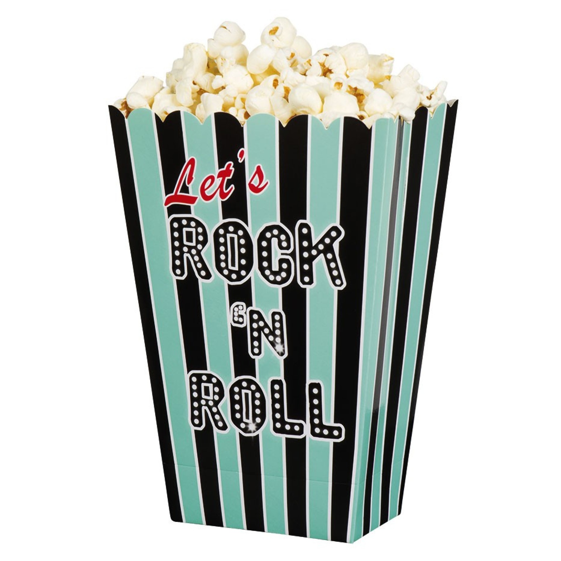 Caixas Pipocas Rock and Roll 4unid