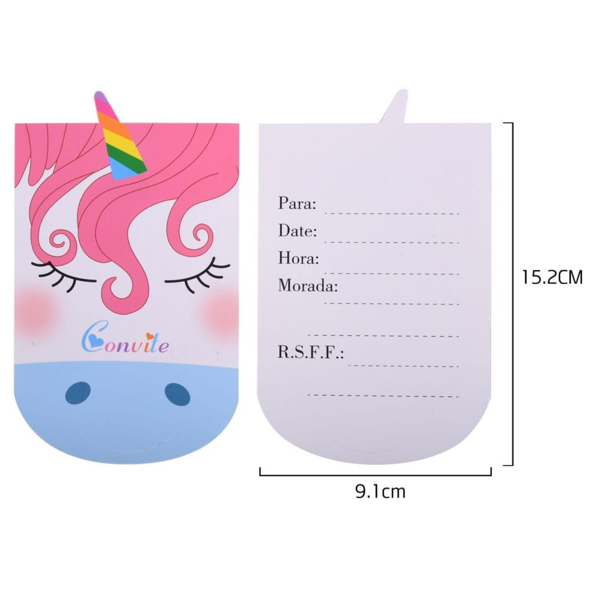 Convites Unicórnio 6unid