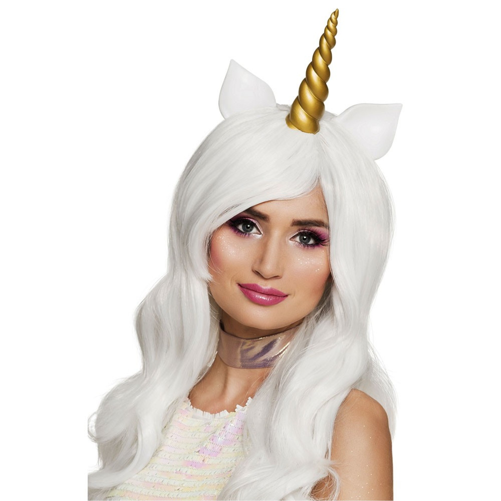 Peruca Unicórnio Branca