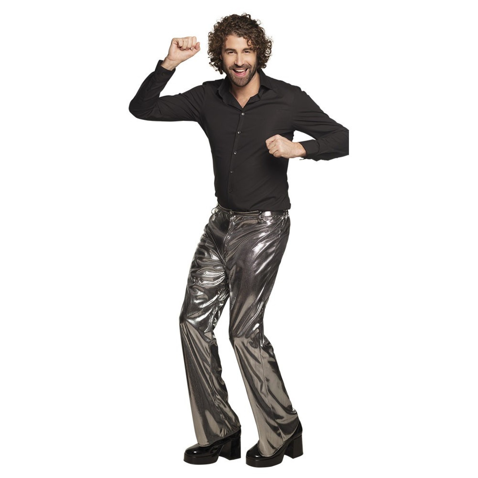 Calças Disco Man Prateadas