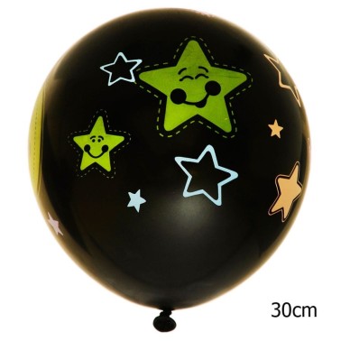 Bales Pretos Estrelas e Luas 5unid
