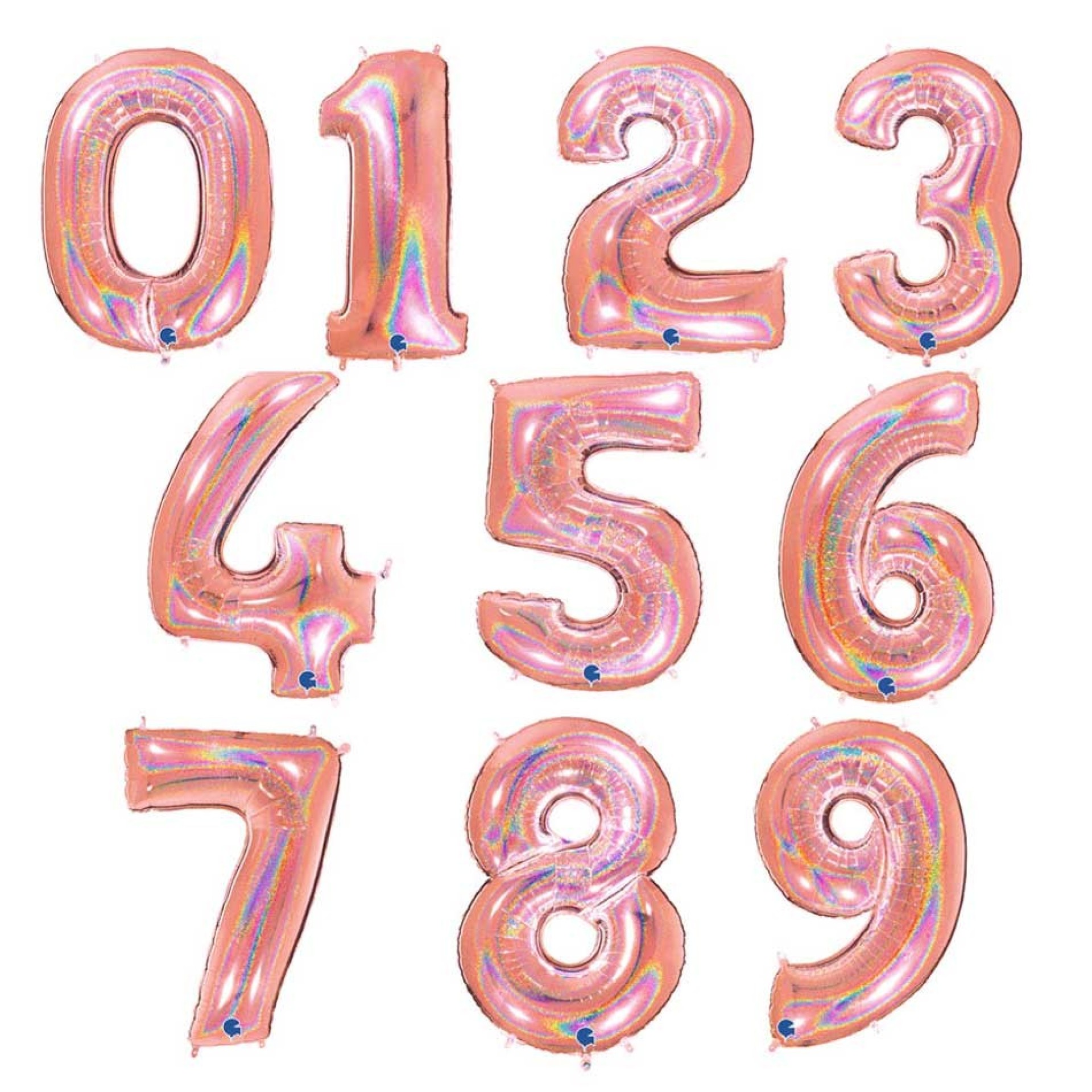 Balão Número Rose Gold Glitter Foil