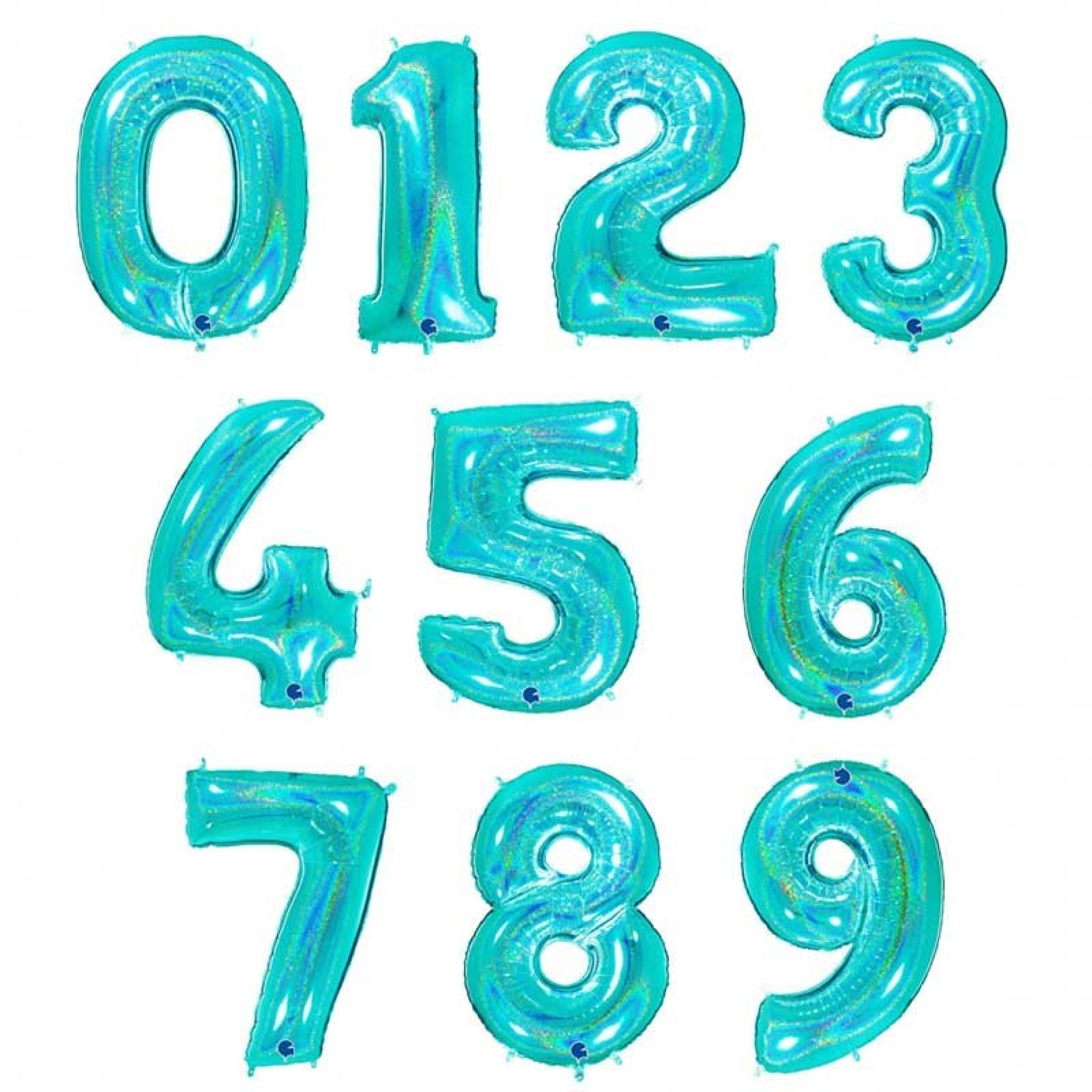 Balão Número Tiffany Glitter Foil