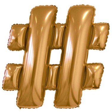 Balo Hashtag Dourado