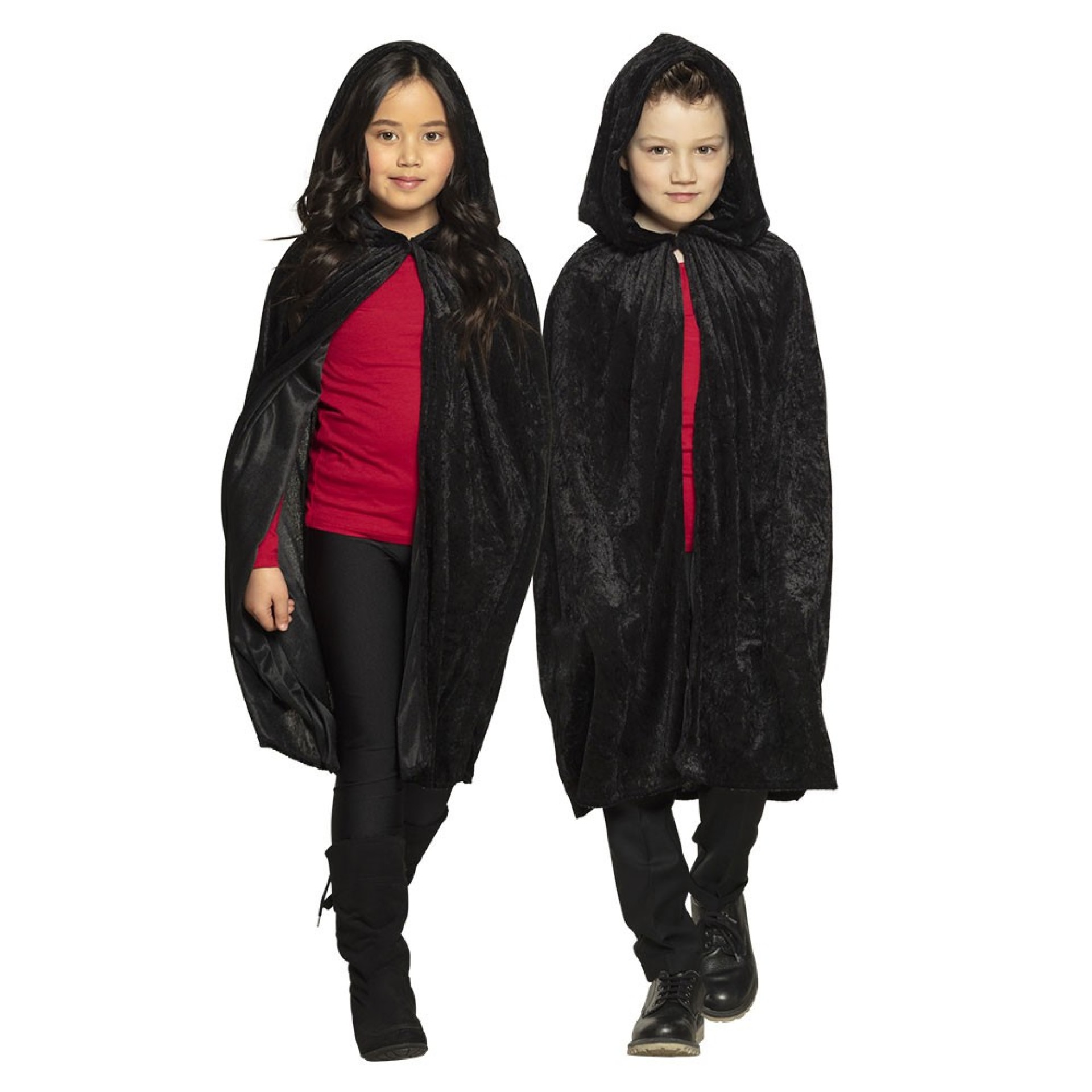 Capa Veludo Preta Infantil 115cm