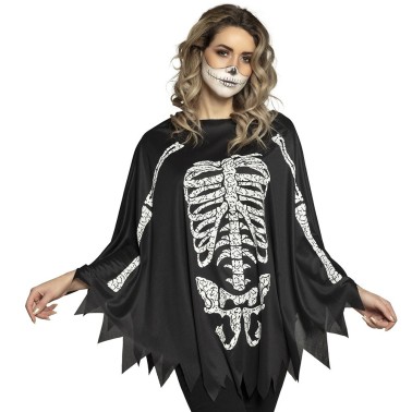 Poncho Esqueleto Halloween