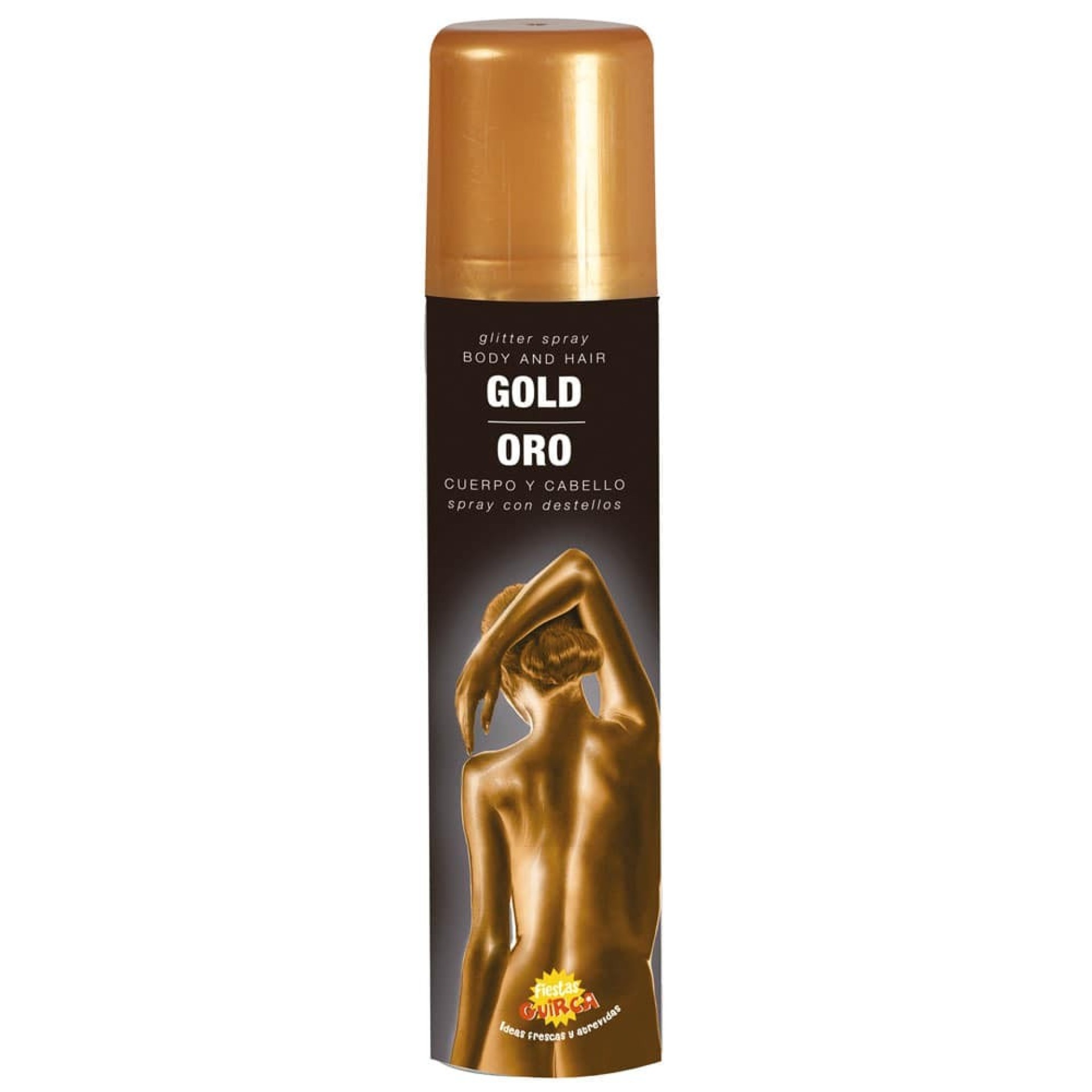 Spray Glitter Dourado Corpo e Cabelo