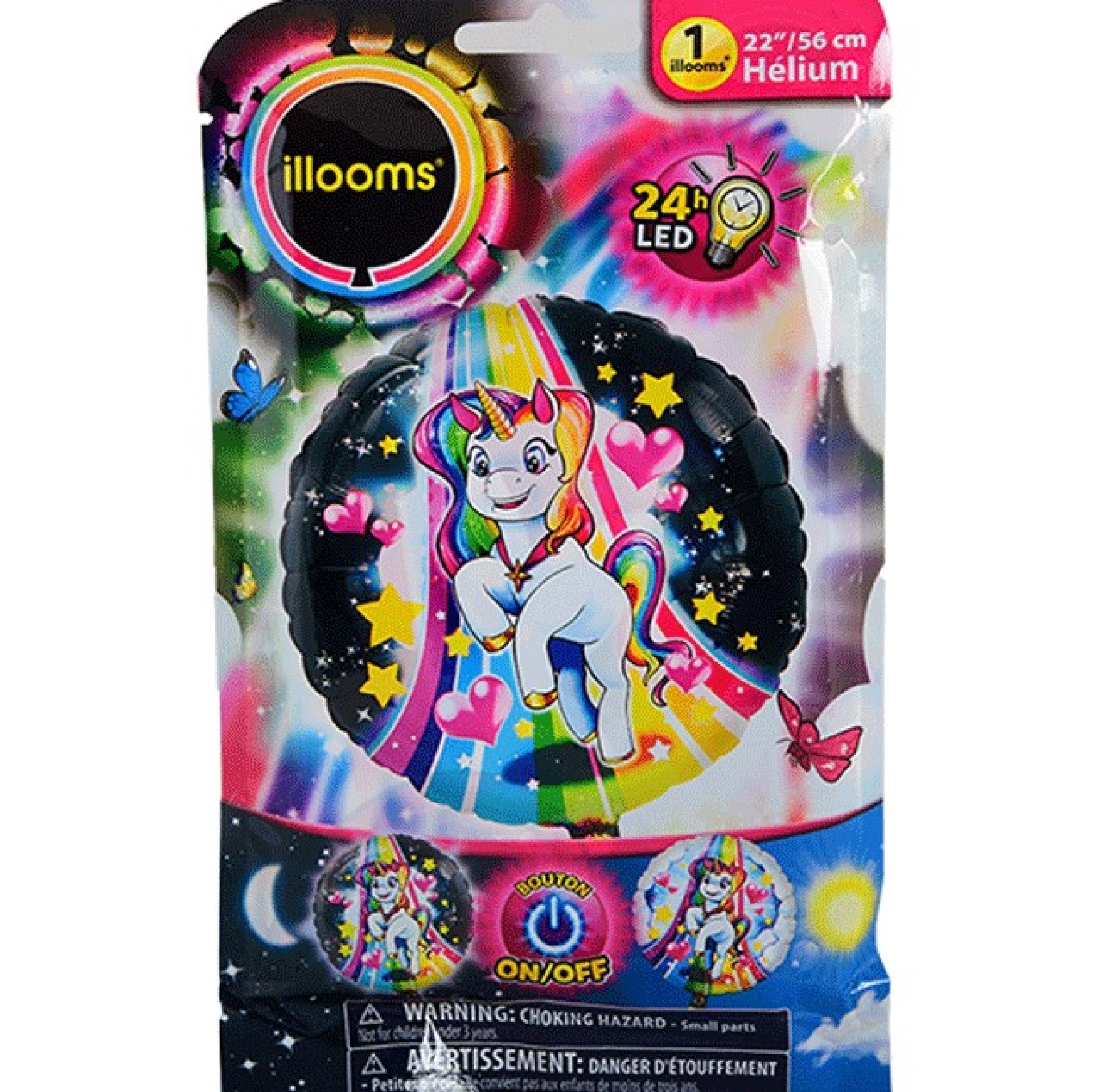 Balão Unicórnio 50cm Luz On Off