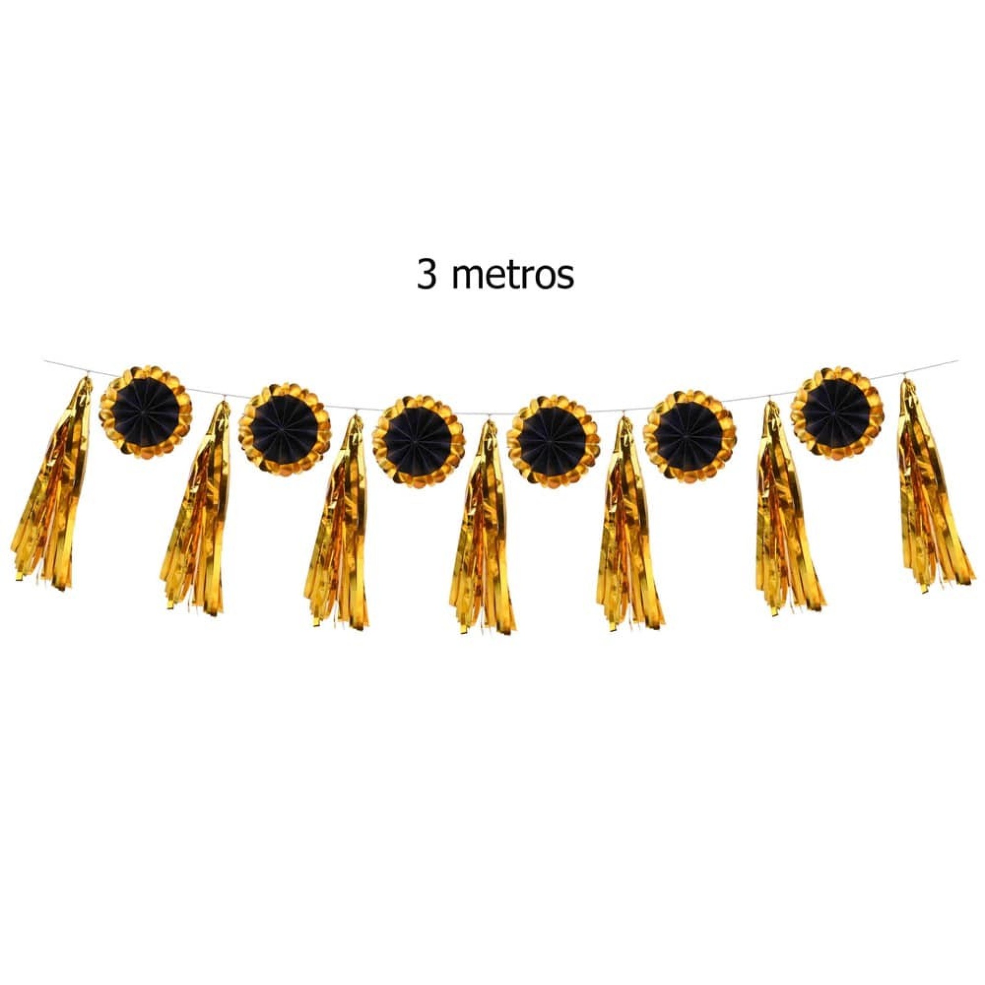 Tassel Dourado Decorativo 3m