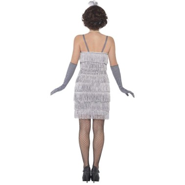 Fato Lady Flapper Prateado