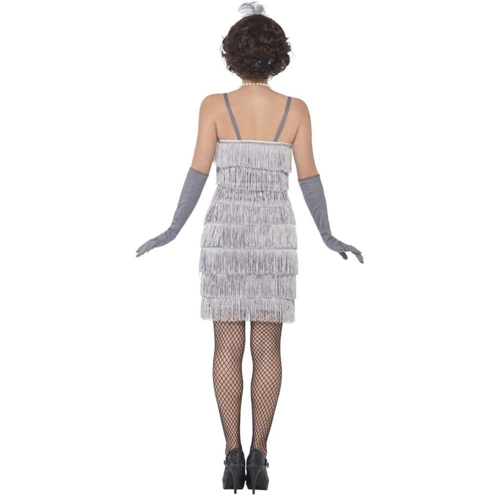 Fato Lady Flapper Prateado