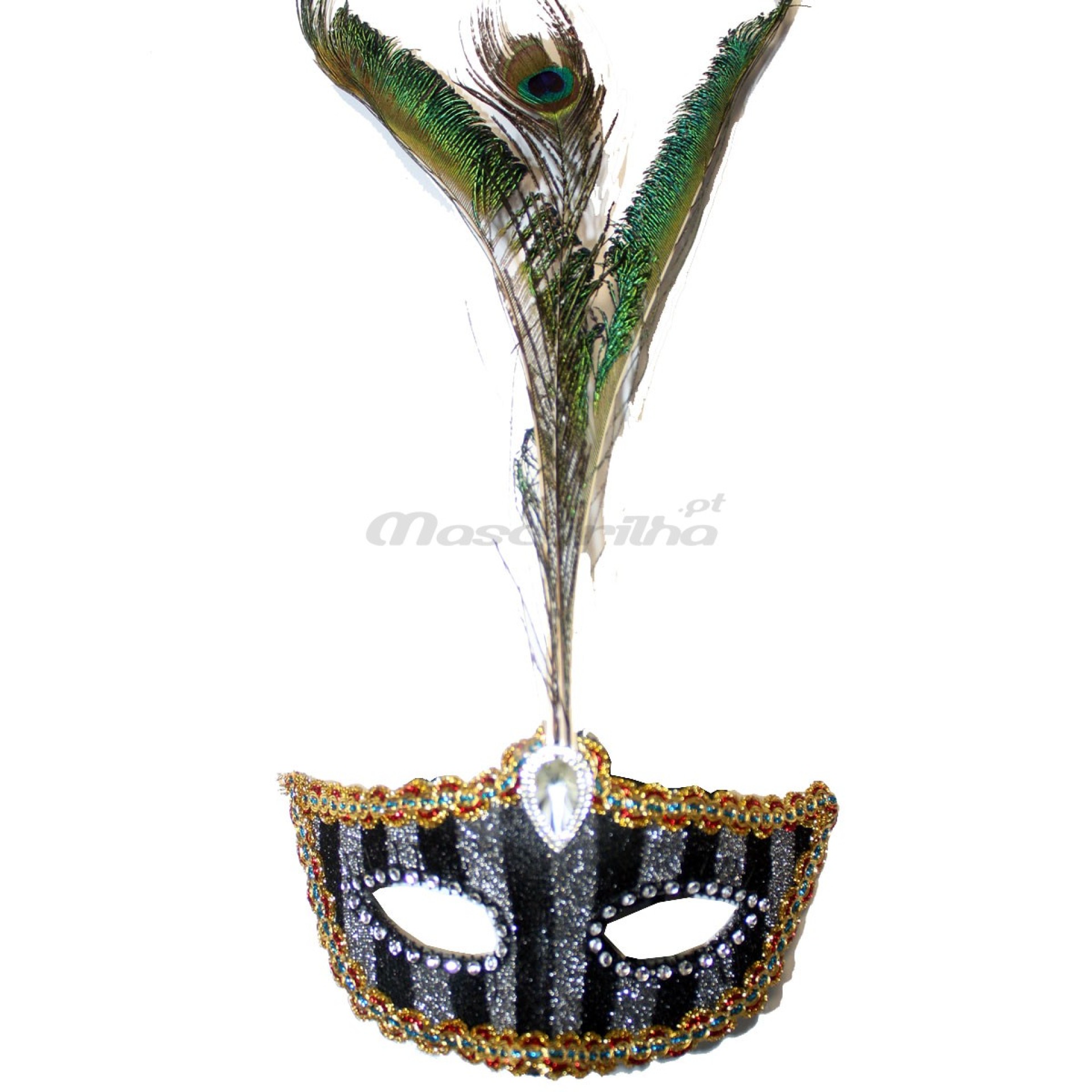 Máscara Veneziana Pavão