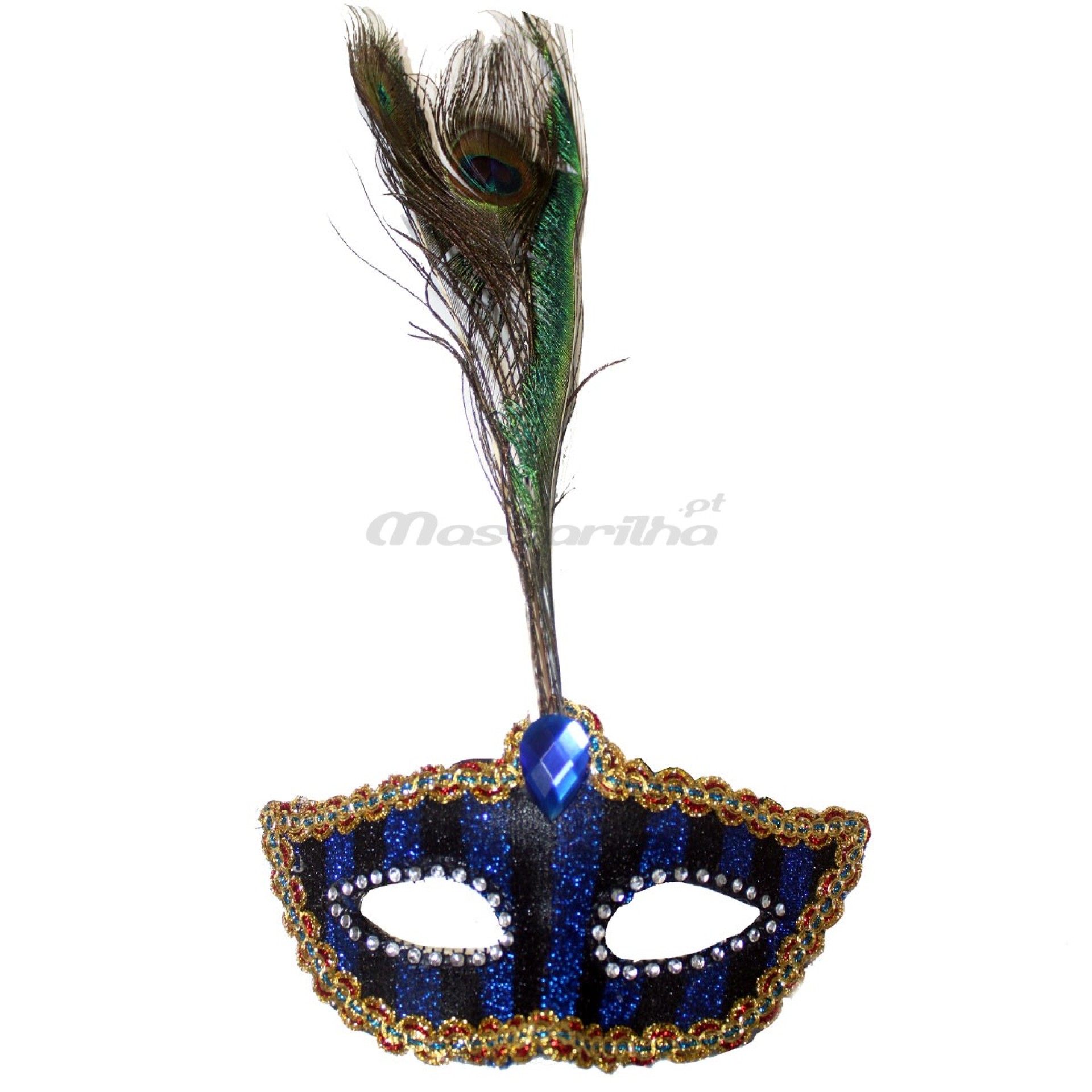 Máscara Veneziana Pavão