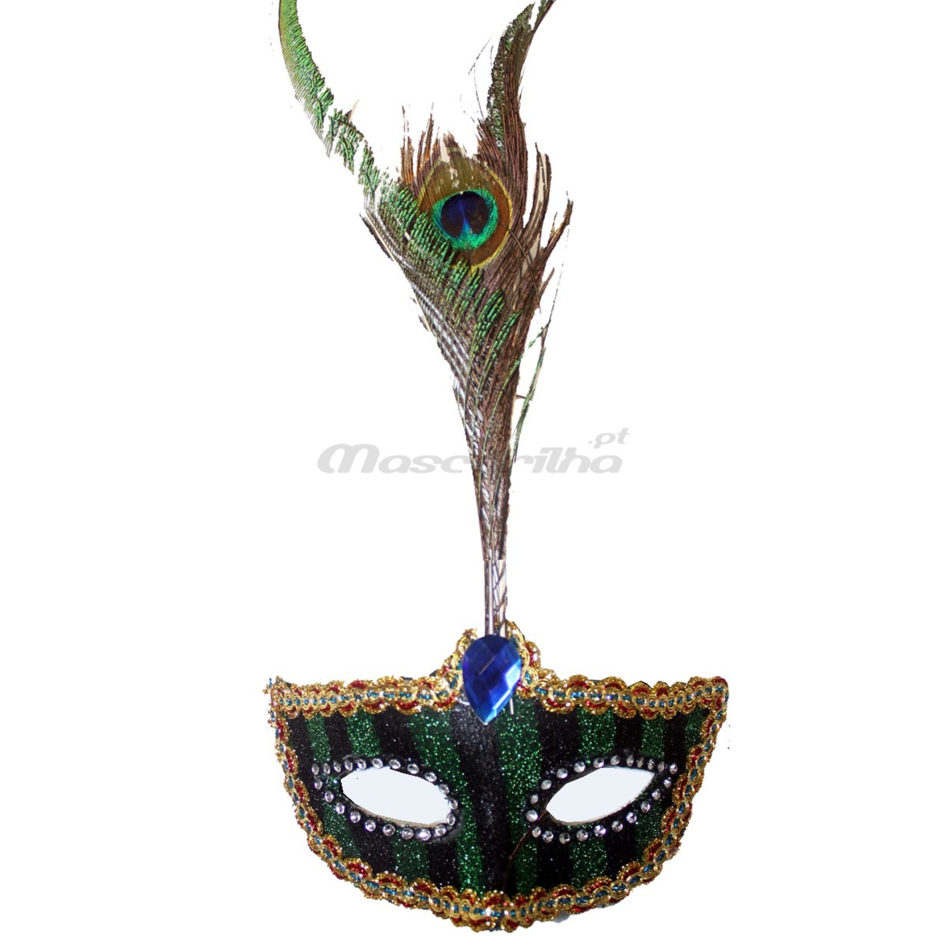 Máscara Veneziana Pavão