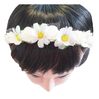 Bandolete Flores Malmequeres Brancos