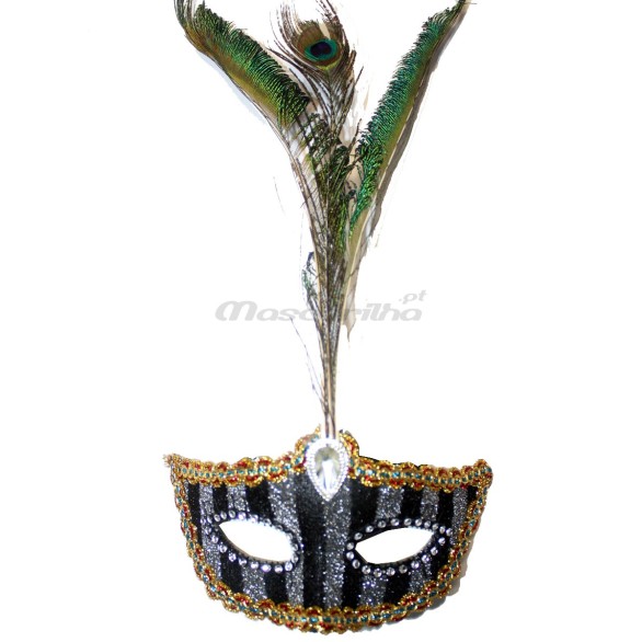 Máscara Veneziana Pavão