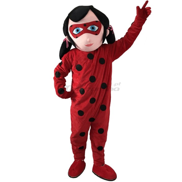 Mascote Lady Heroina Bug