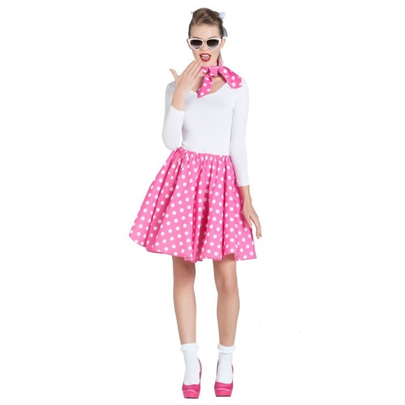 Fato Rock Roll 50s Pink