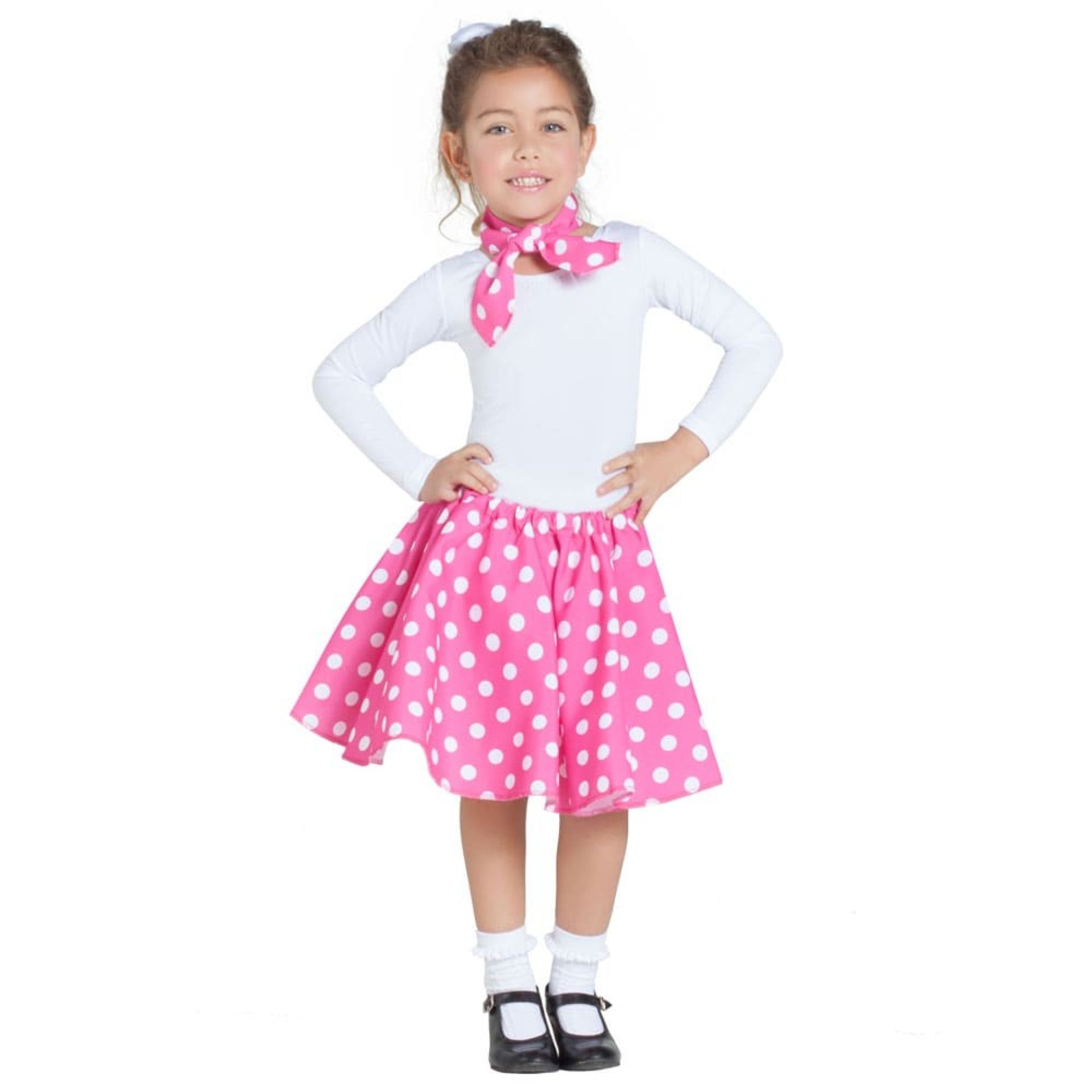 Fato Rock Roll 50s Pink Menina