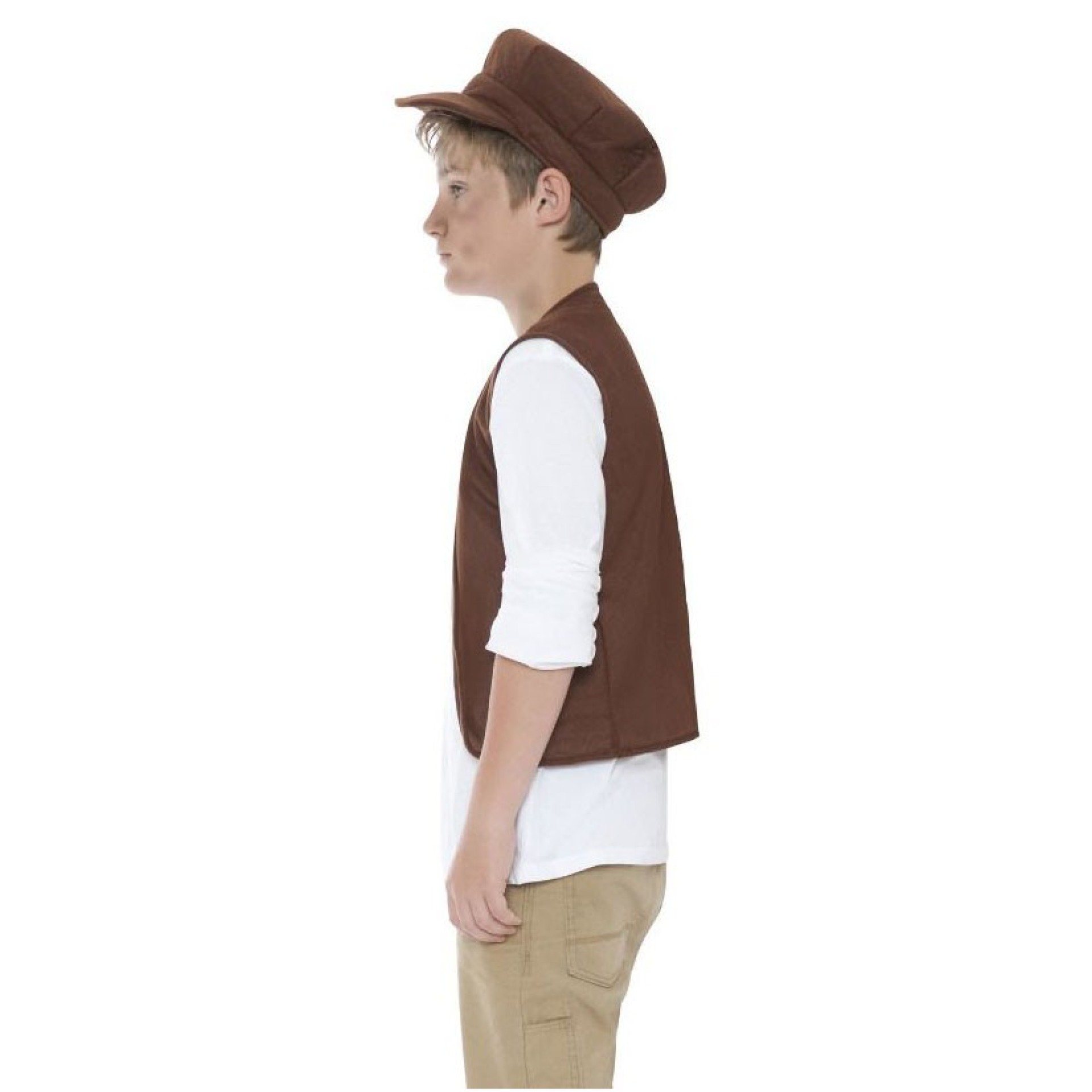 Colete e Boné Infantil Castanho