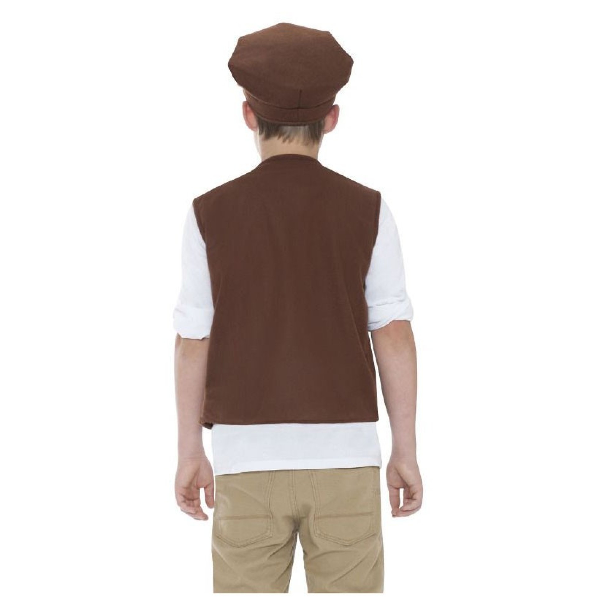 Colete e Boné Infantil Castanho