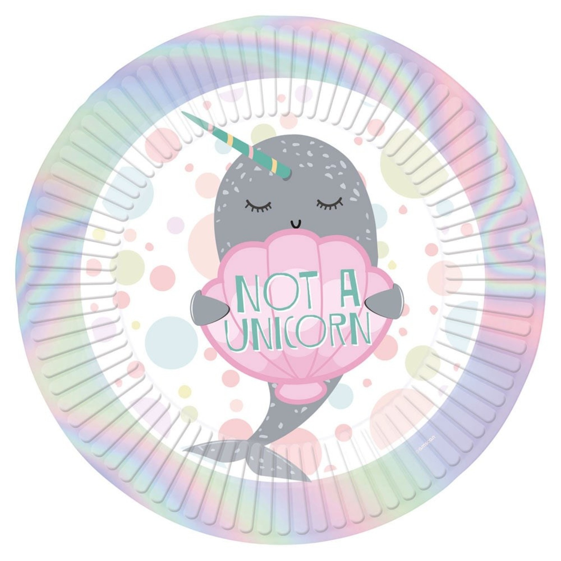 Pratos Baleia Unicórnio 8unid