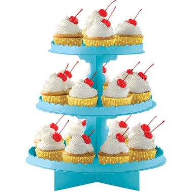 Expositor Azul Cupcakes 29cm