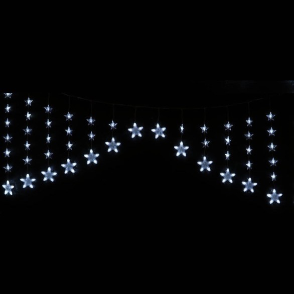 Cortina de Estrelas LED Branco