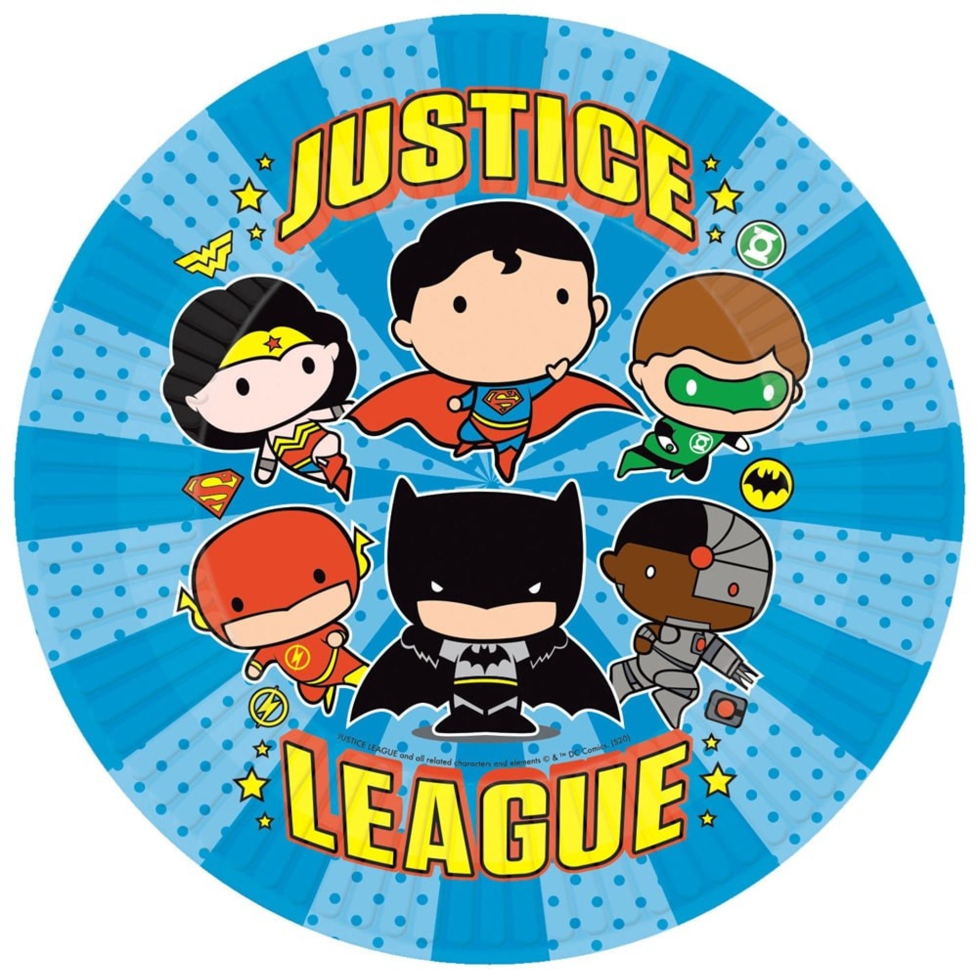 Pratos Liga da Justiça Baby 23cm