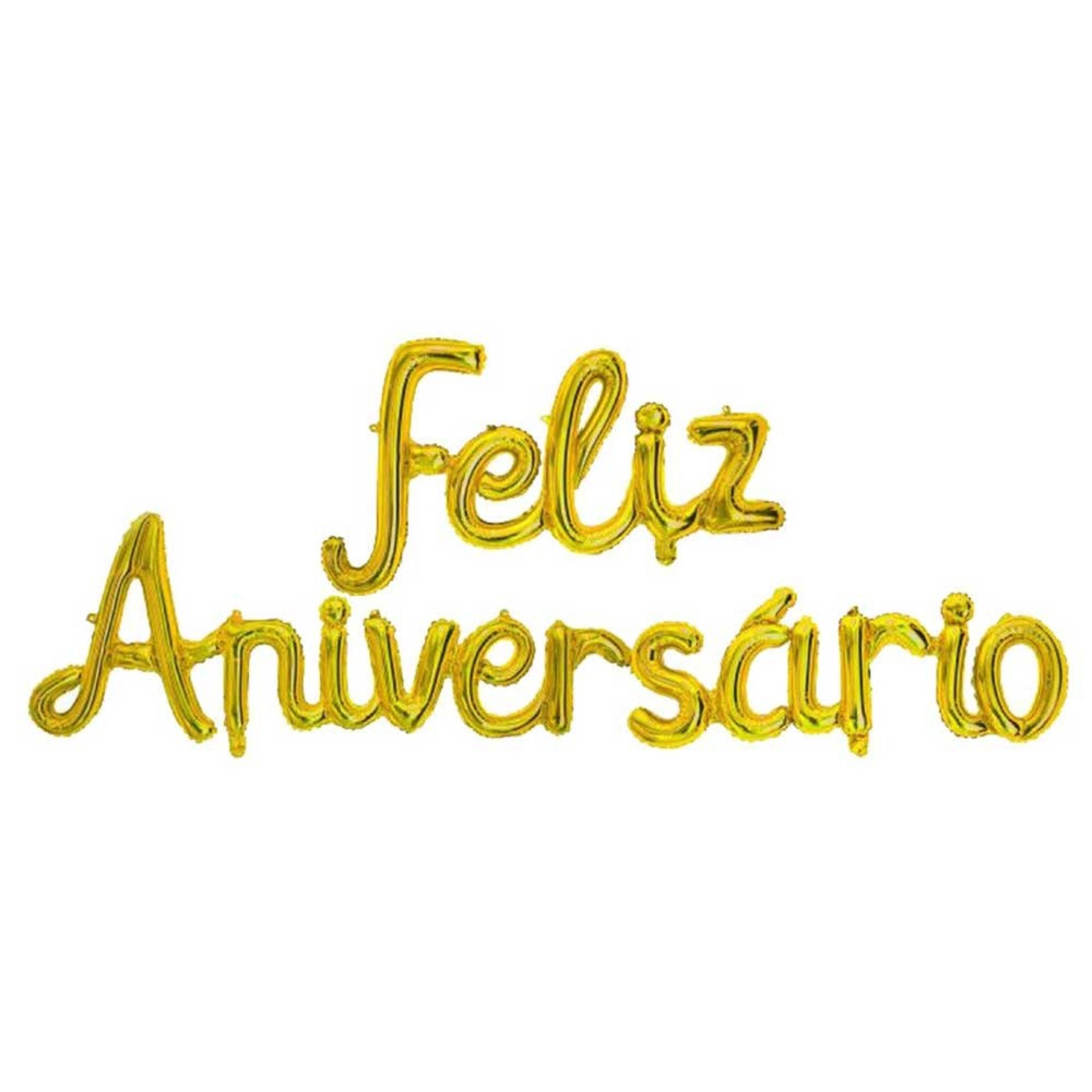 Balões Feliz Aniversário Dourados